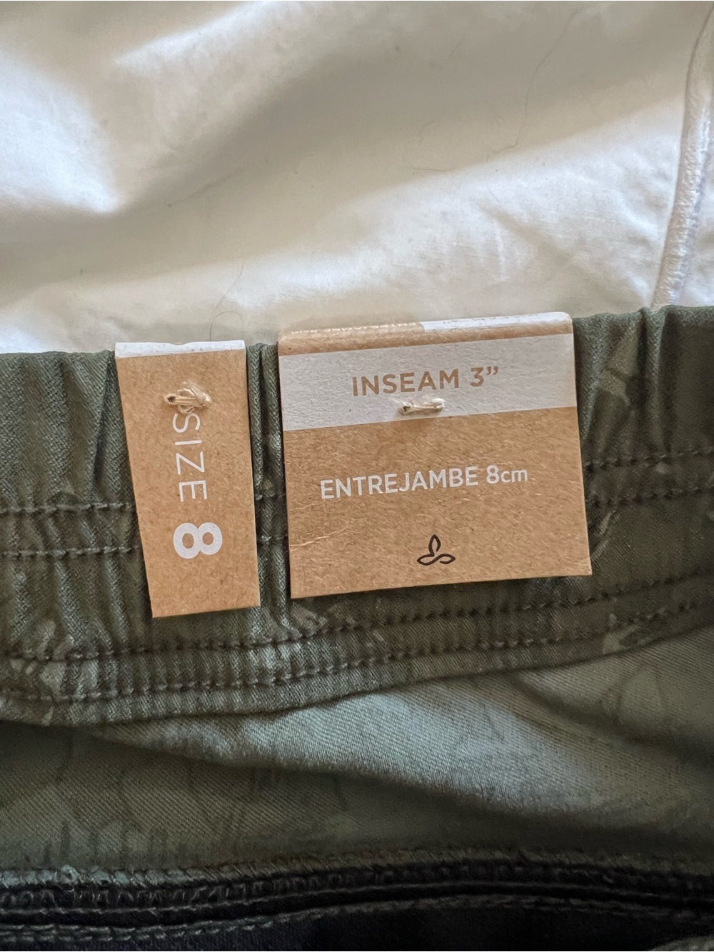 Prana Halle II Evergreen Camo Shorts - Picture 2 of 5